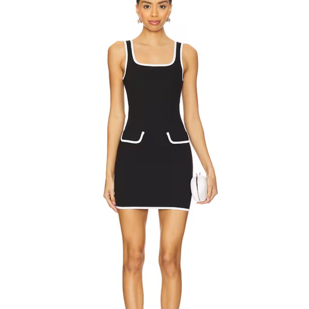SOLD Black and White Sleeveless Dress